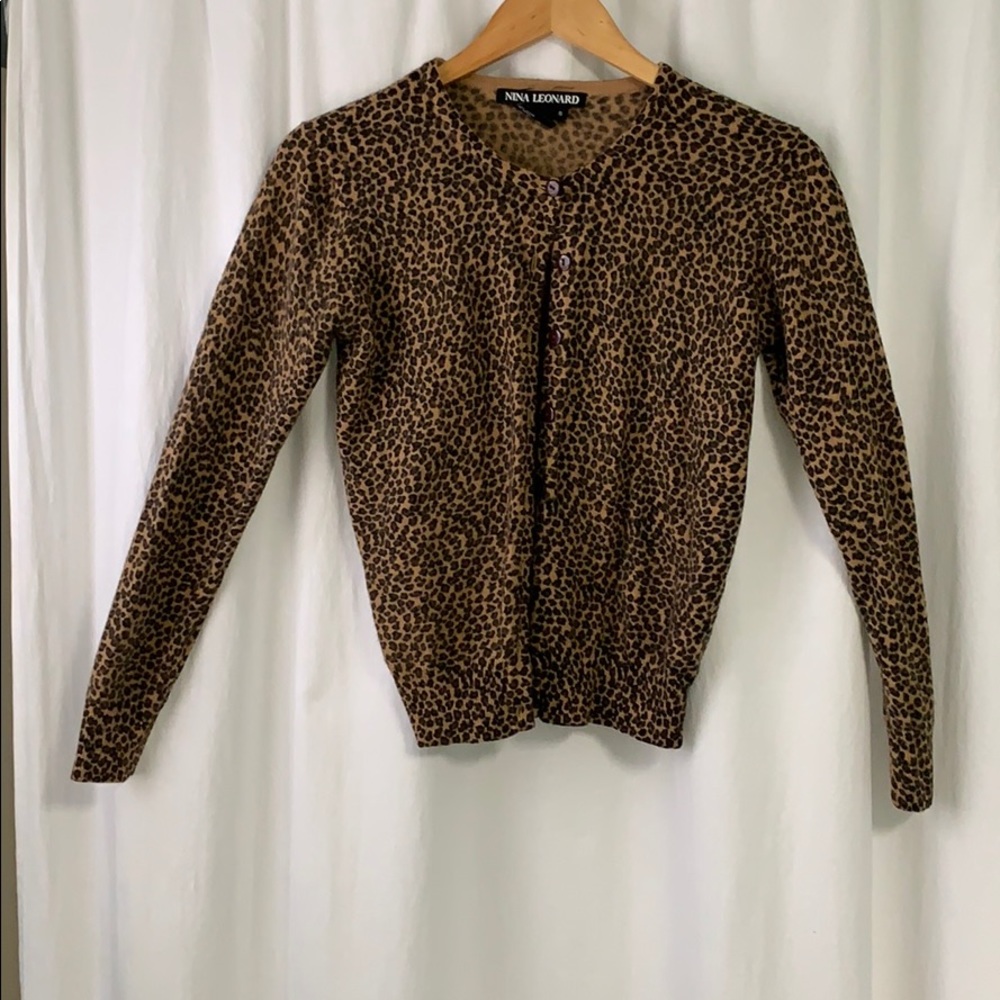 Leopard cardigan sweater